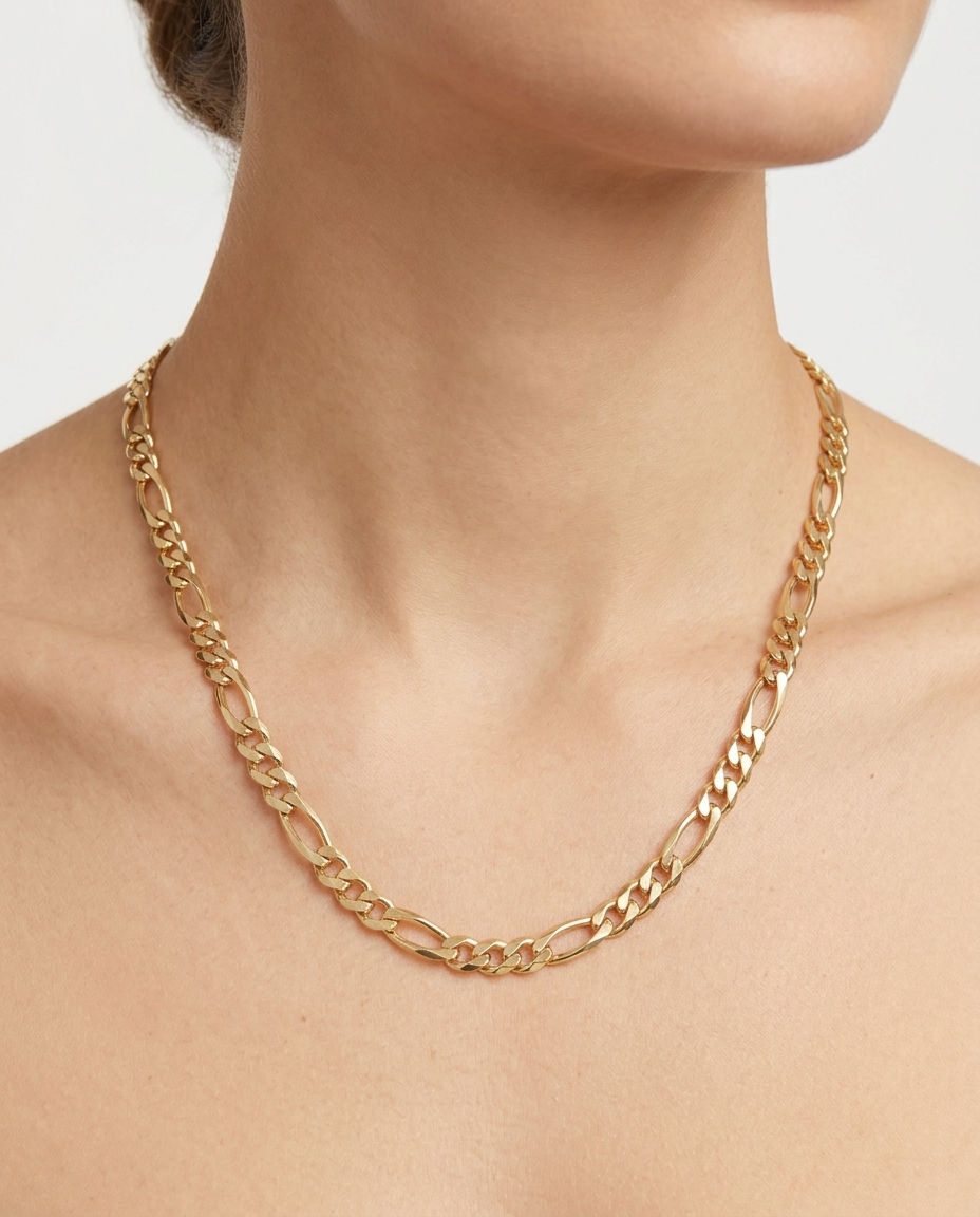 14KT Yellow Gold Necklace on model