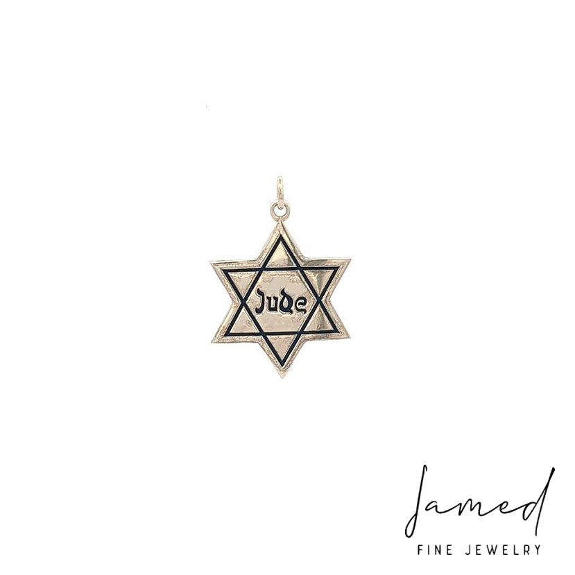 Star of David Pendant in White Gold