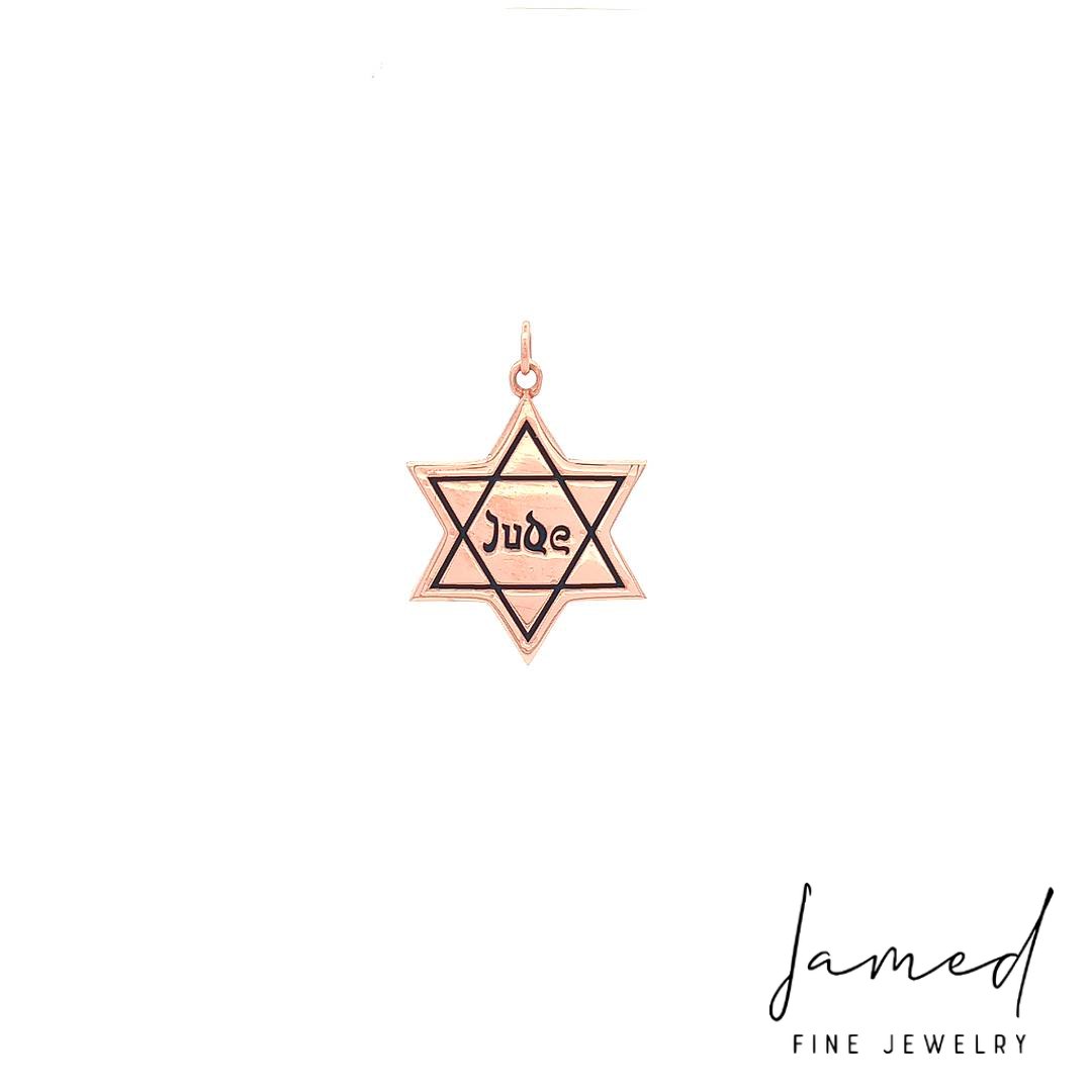 Star of David Pendant in Rose Gold