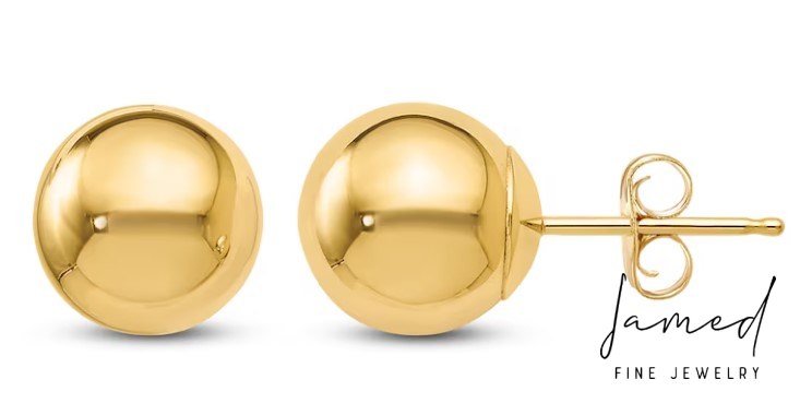 Ball Earring in Yellow Gold