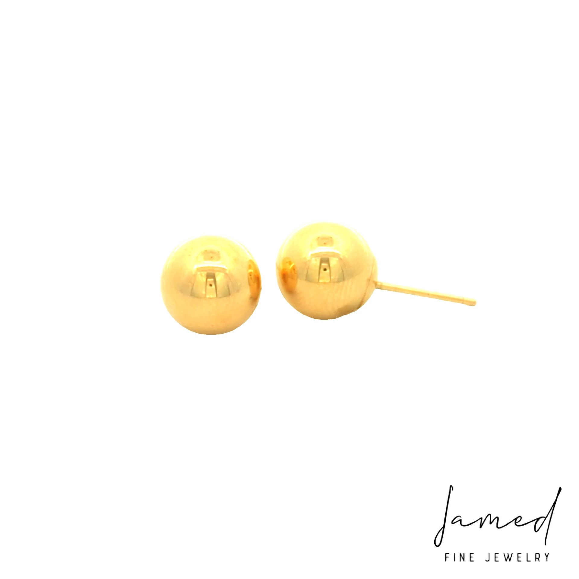 Ball Earring in Yellow Gold