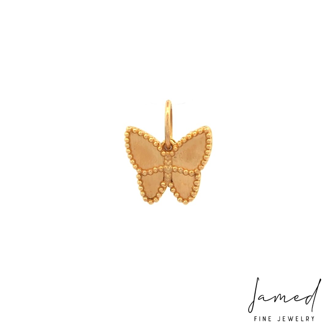 Butterfly Pendant in Yellow Gold