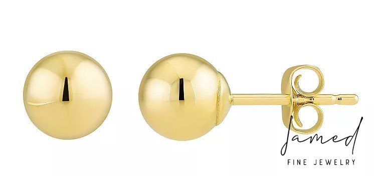 Ball Earring in Yellow Gold